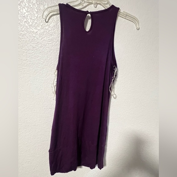 NWT Body Central Embellished Purple Sleeveless Top - Picture 3 of 4